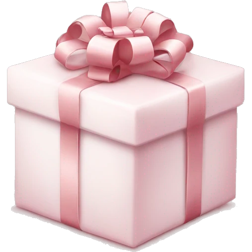 Light pink Christmas gifts under a white Christmas tree  emoji