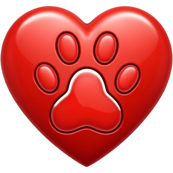 heart with a paw print emoji