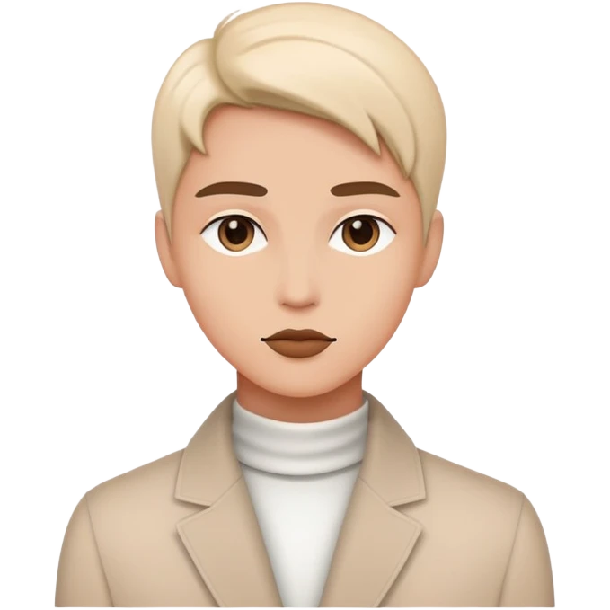 simple mysterious character with stylish minimalist fashion emoji