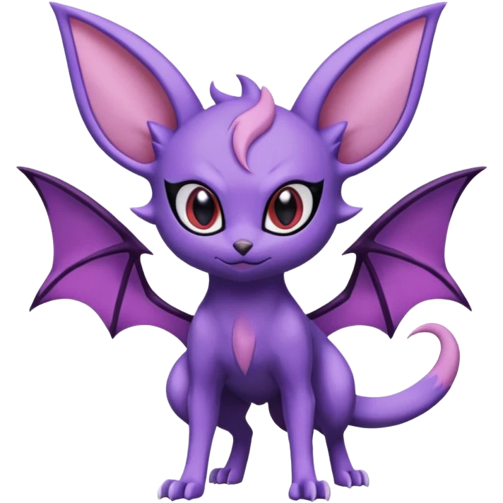 Espeon-Sneasel-Noibat-Fakémon-hybrid-creature (full body)  emoji