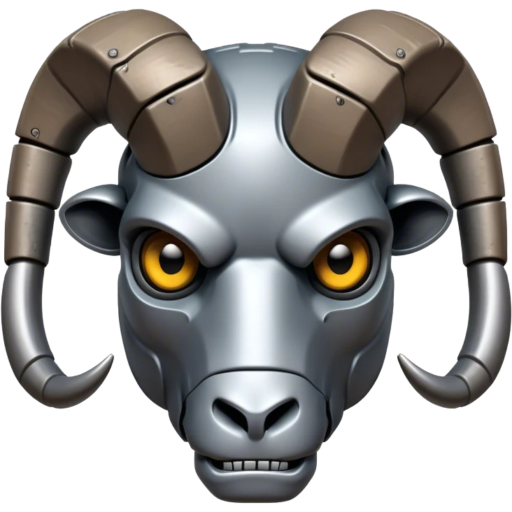 A terminator style Ram head emoji