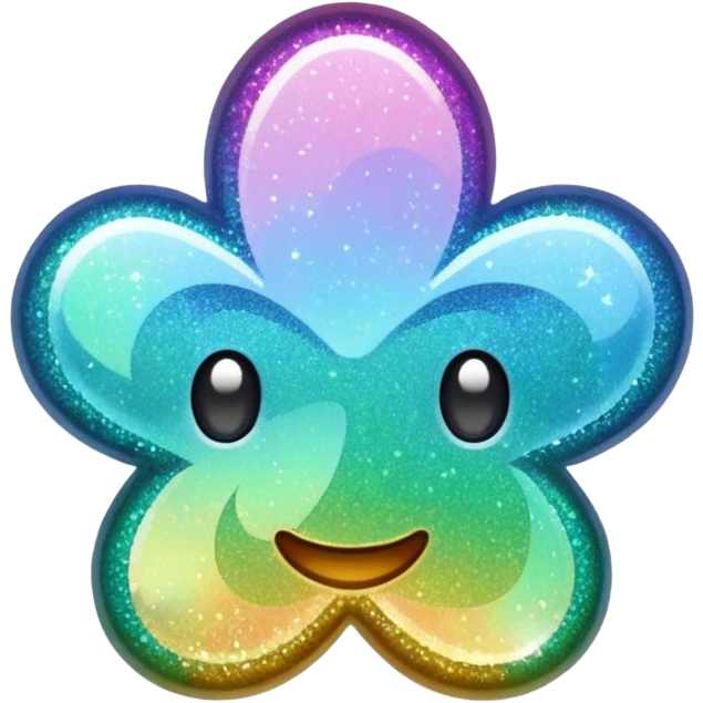 Glitter lucky emoji