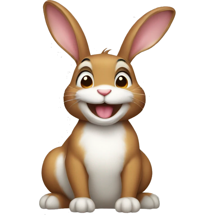 a smiling rabbit emoji