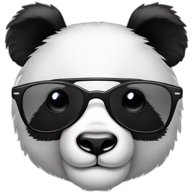 Panda avec des lunettes de soleil emoji
