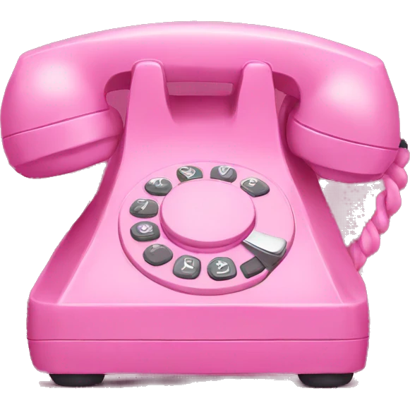 Pink phone emoji