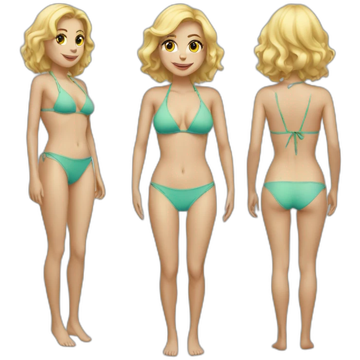 Blonde girl in bikini emoji