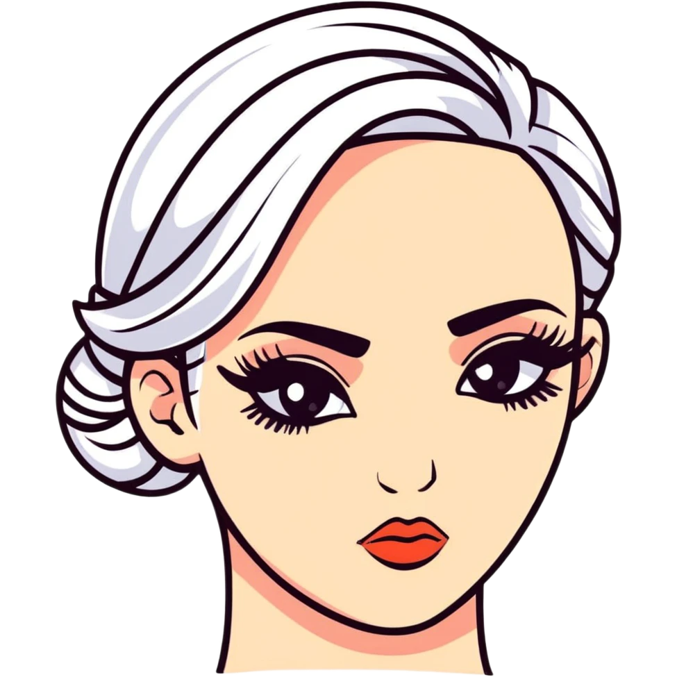 side eye baddie with dramatic lashes emoji