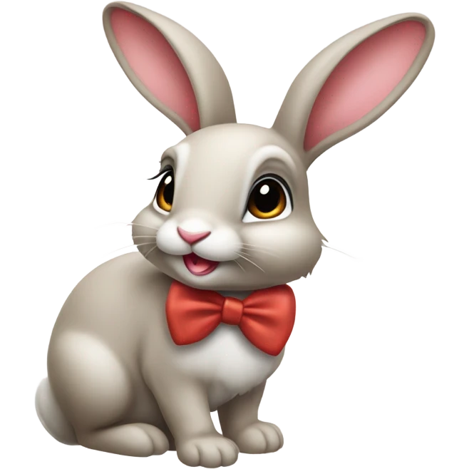 Rabbit coquetee emoji