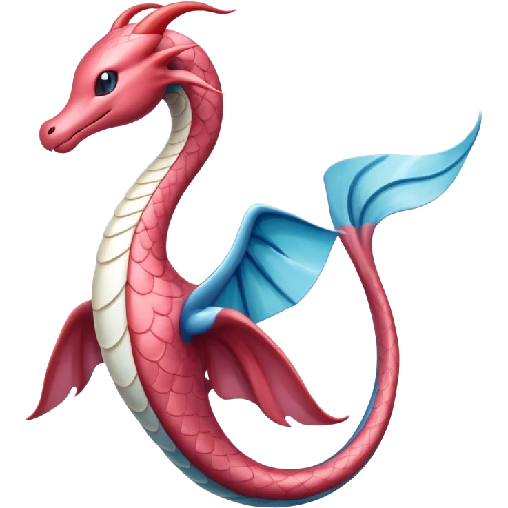 Milotic-Dragonair-hybrid, full body emoji