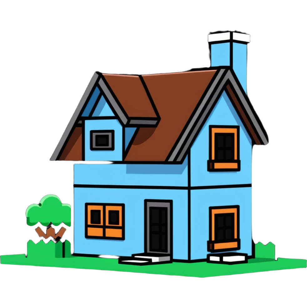 Minecraft house emoji