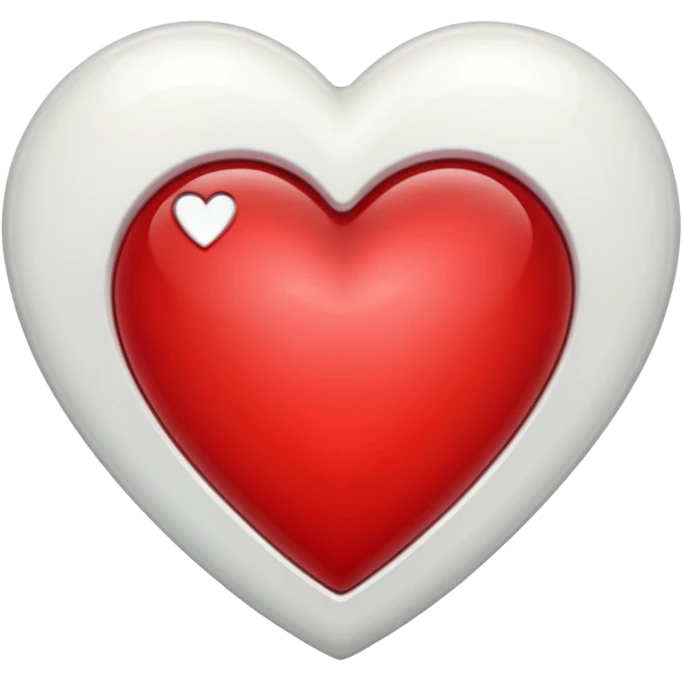 white and red jewelheart emoji