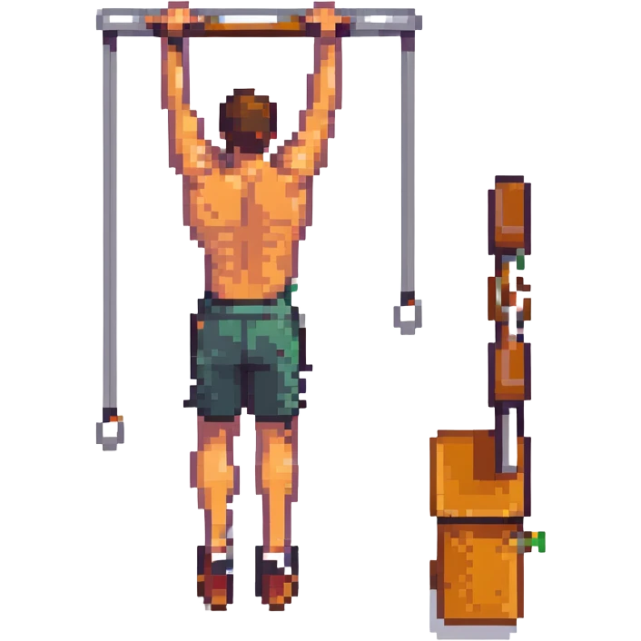 a man doing a pull up emoji
