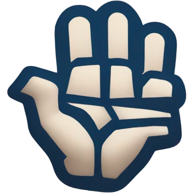 Zero Fear hand logo emoji