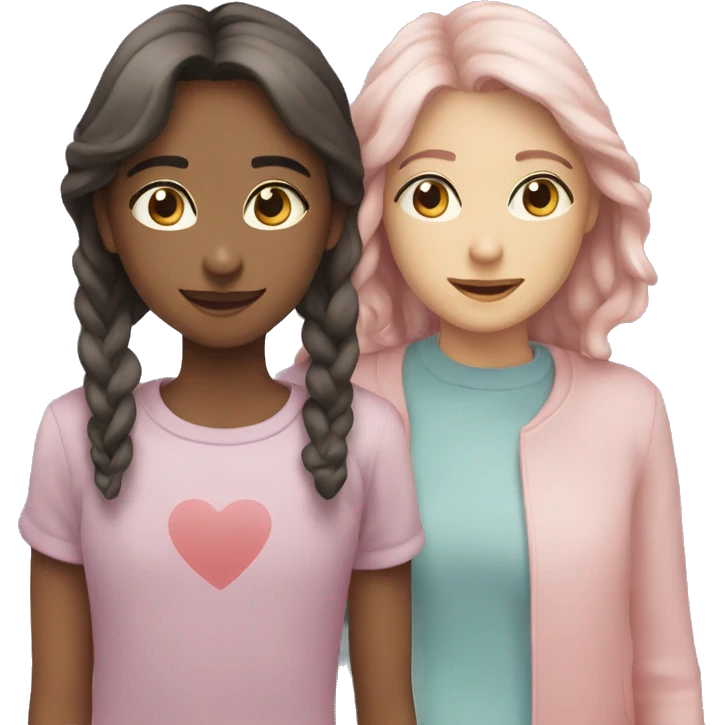 Two-hearts-coloured-light-pastel-shade emoji