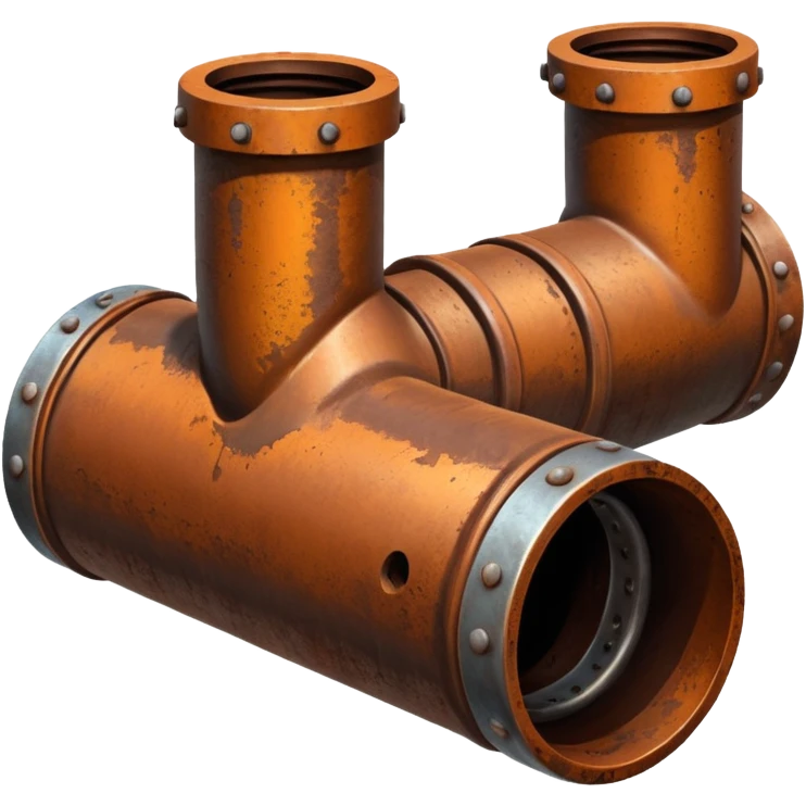 a steel sewer pipe from which wastewater flows out emoji