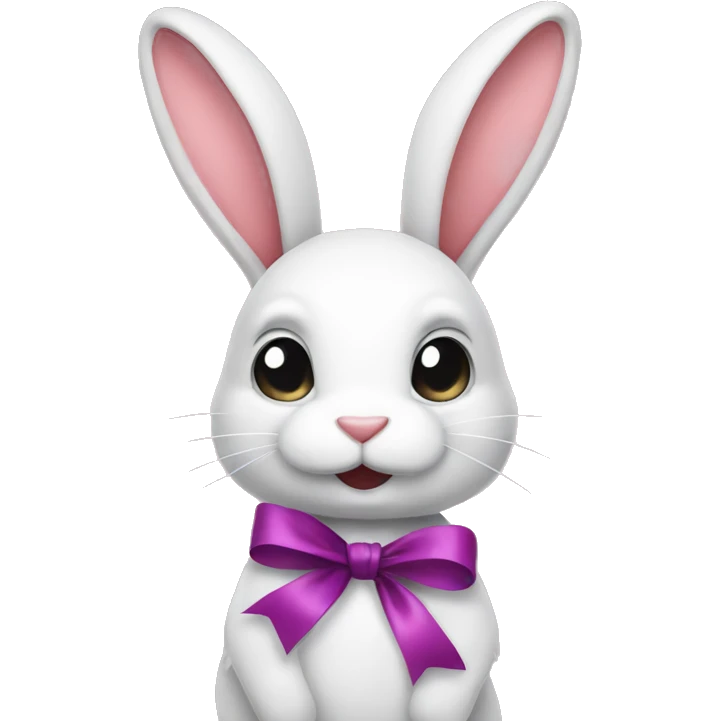 bunny with ribbon emoji