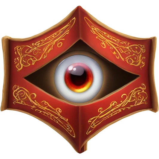 red magical book eye in middle emoji