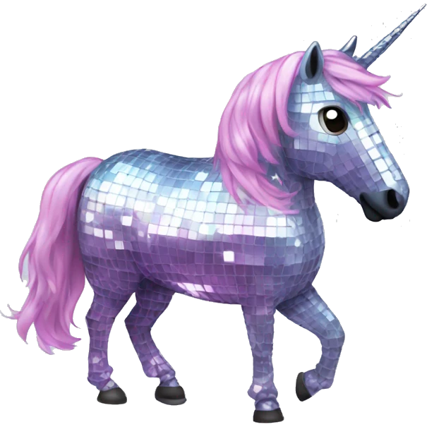 Disco Ball unicorn emoji