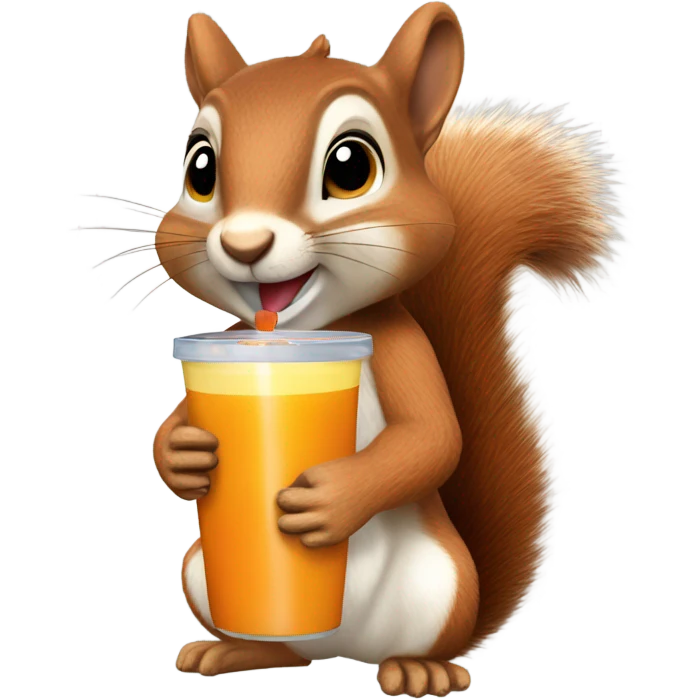 a squirel with a juice box emoji