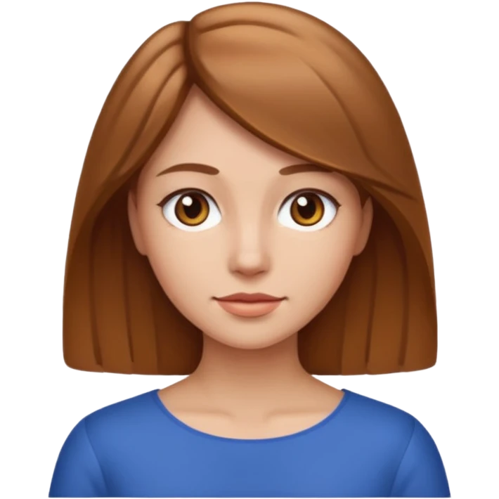 Woman hair below the shoulders light brown emoji