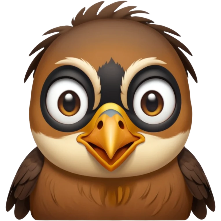 A crying common myna bird cute emoji emoji