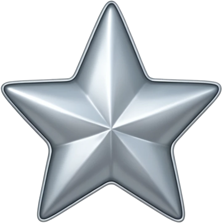 shining silver star emoji