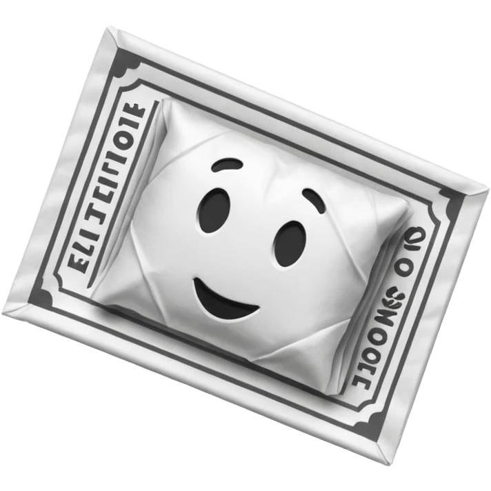 lotery ticket blackwhite emoji