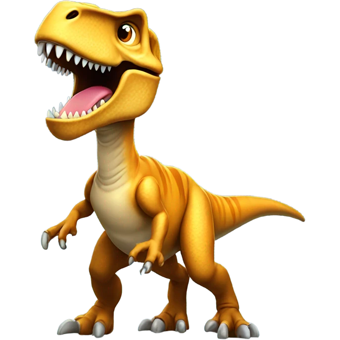 T. rex shaking head emoji