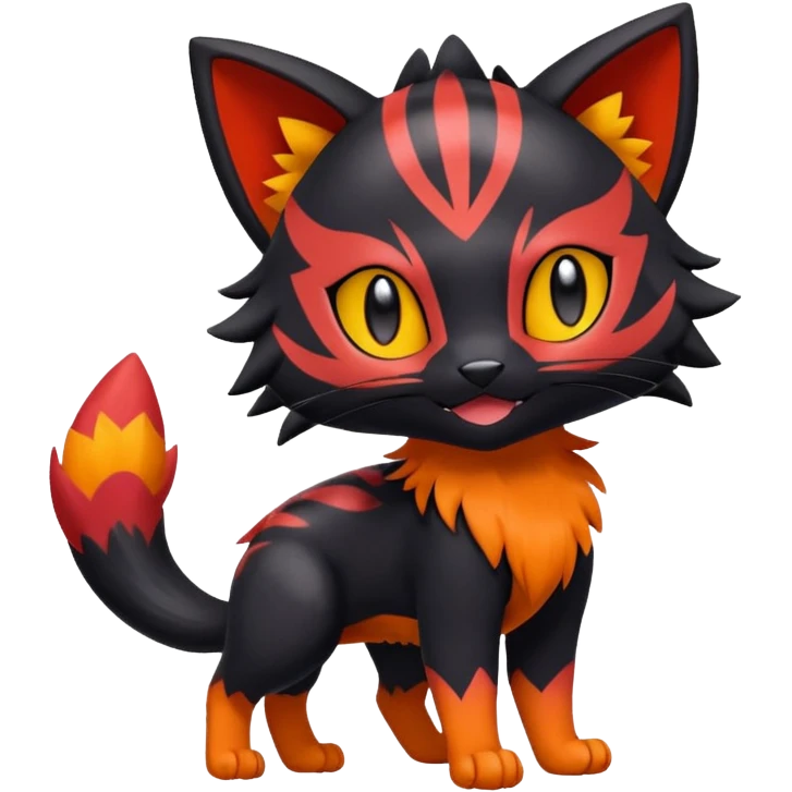 Liepard-Sprigatito-Litten-Pokémon-fusion-creature (full body) emoji