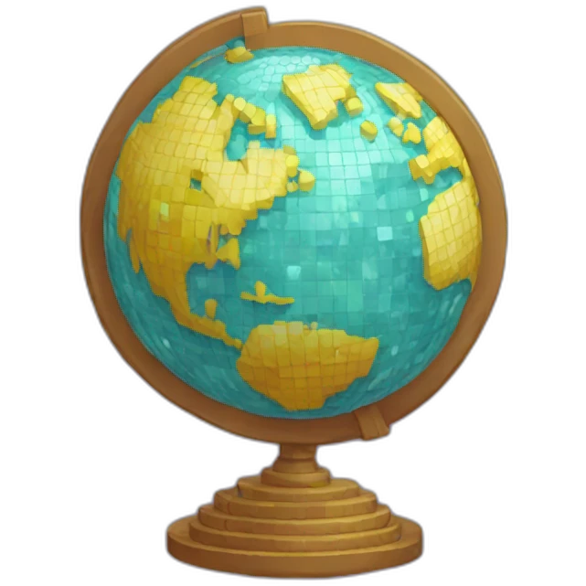 cristal globe pixel art emoji