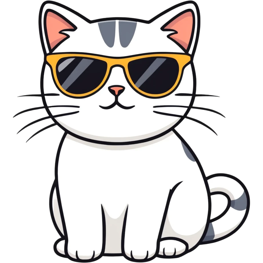 Cat with sunglasses emoji