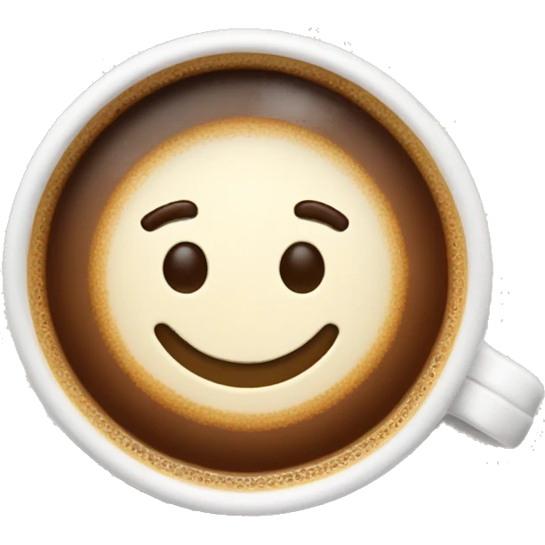 Cup of coffee with foam emoji