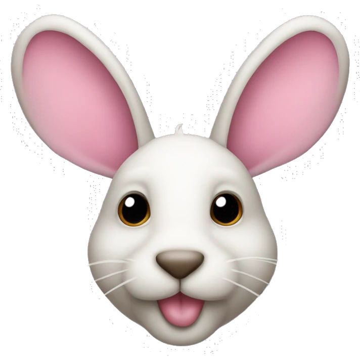 Conejo más tierno jamás visto, con un lazo rosa en la cabeza  emoji
