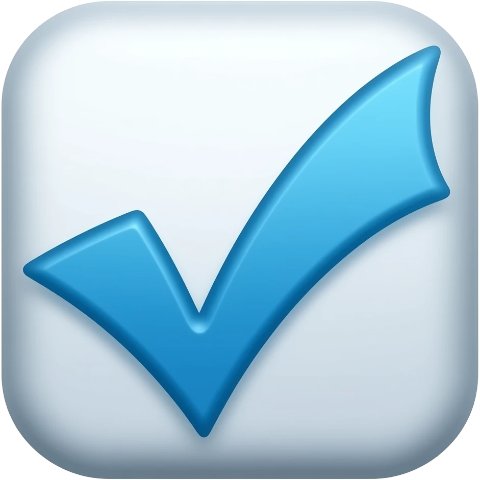 A blue tick emoji