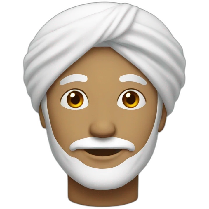 man with a white turbin emoji