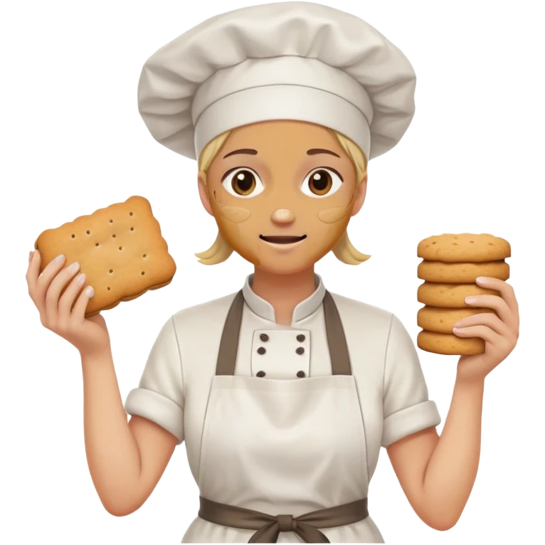 Busted can of biscuits lady emoji