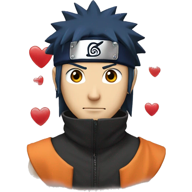 Naruto with a heart emoji