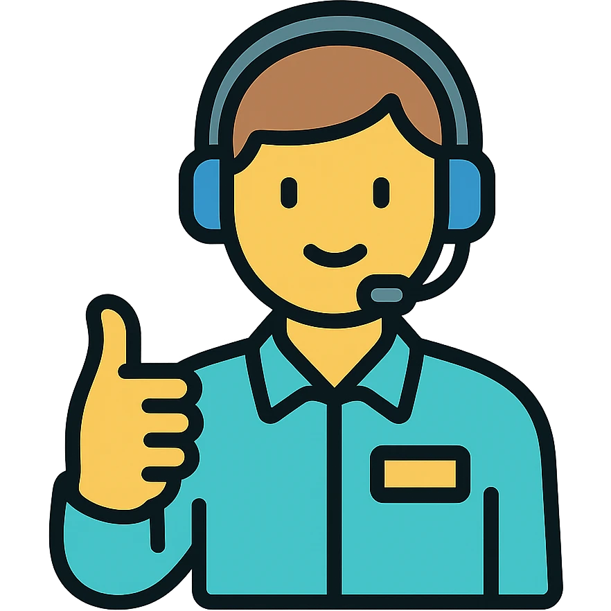 NOC technician giving a thumbs up emoji