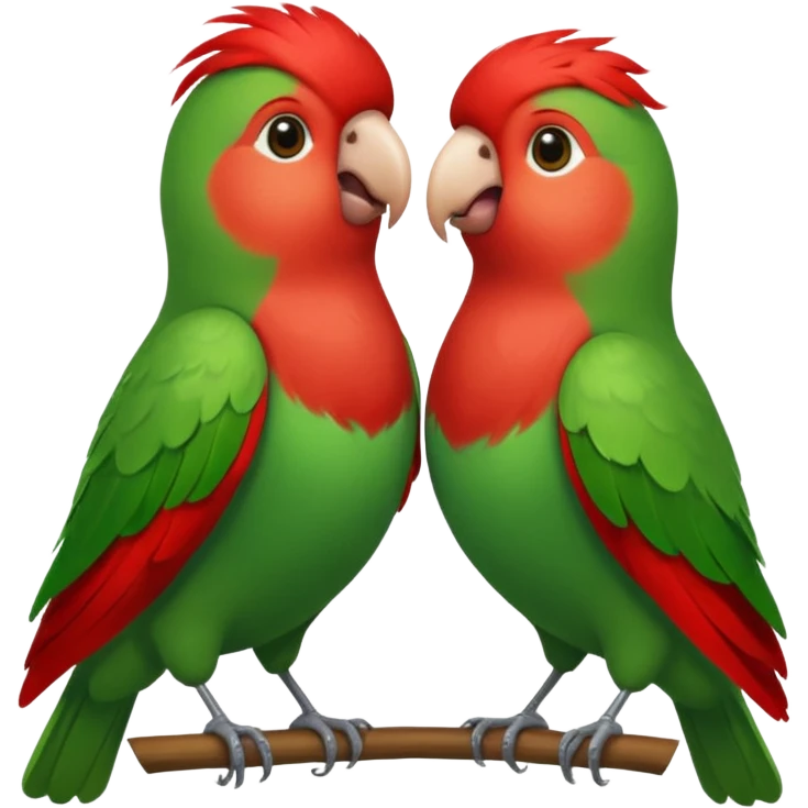 A beautiful love birds singing emoji