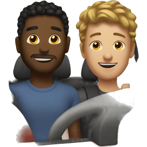 In the car with my brother  emoji