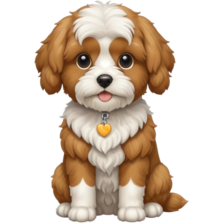 Blenheim cavapoo dog emoji