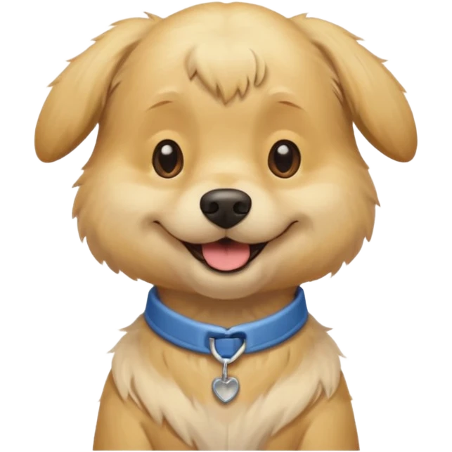 blonde hair dog with shirt emoji