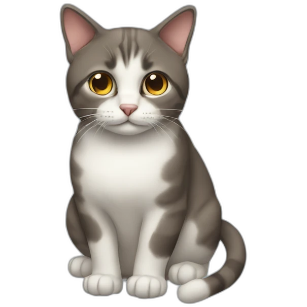 A cat with no ears emoji