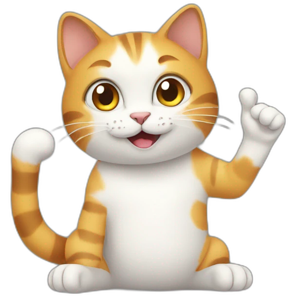Cat saying ok emoji