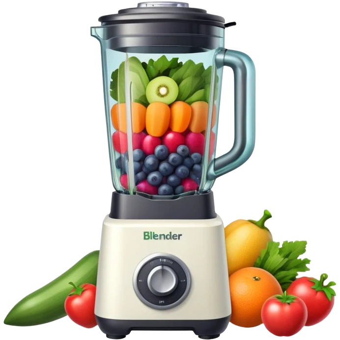 blender filled with fruit and vegetables  emoji