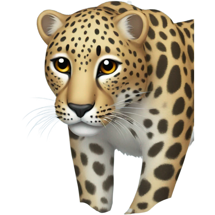 leopard in the snow emoji