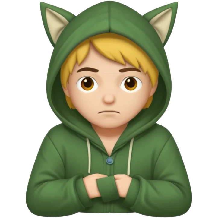 forest rogue in oversized hoodie pajamas sleepy face emoji