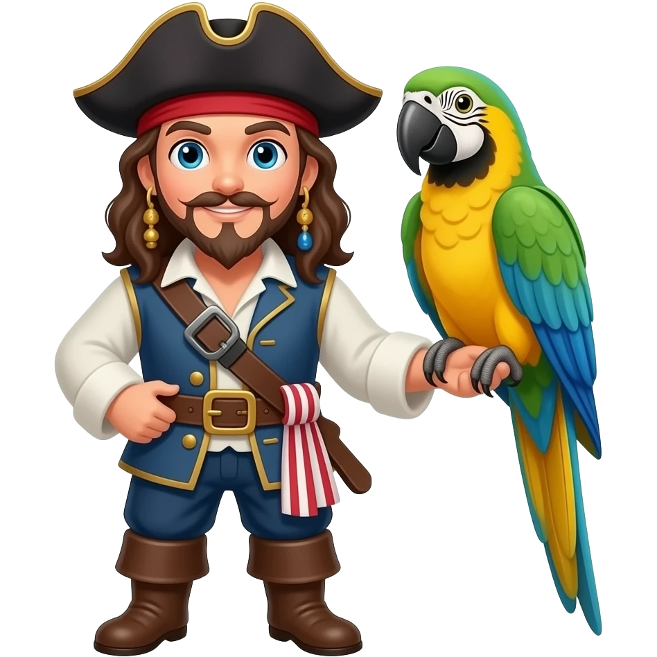 pirate and parrot emoji