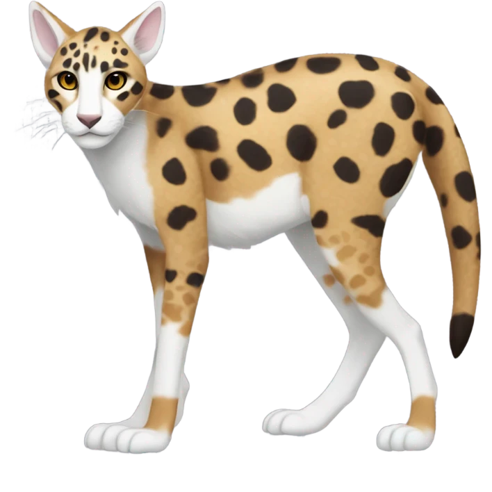 Modern Feral Rare Fantasy Vernid-Trico-species by LiLaiRa, random markings, full body emoji