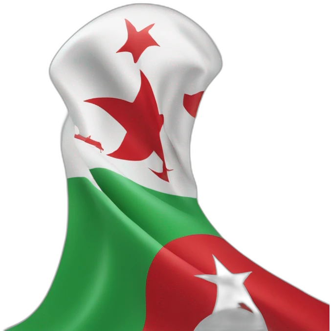 Drapeau algérien fusionné avec Marocain emoji